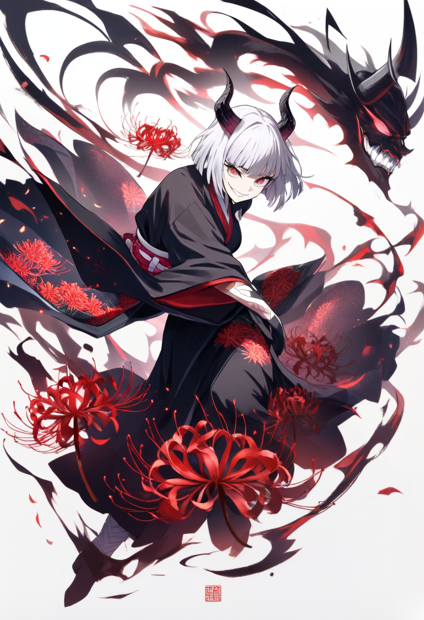 Demon OC with Blood Demon Art visual effects