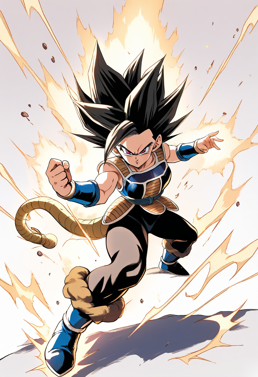 Dragon Ball Saiyan OC in Super Saiyan form