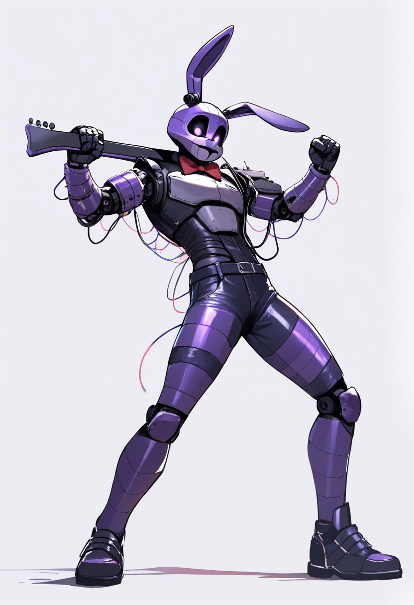FNAF animatronic OC showing endoskeleton and outer shell contrast