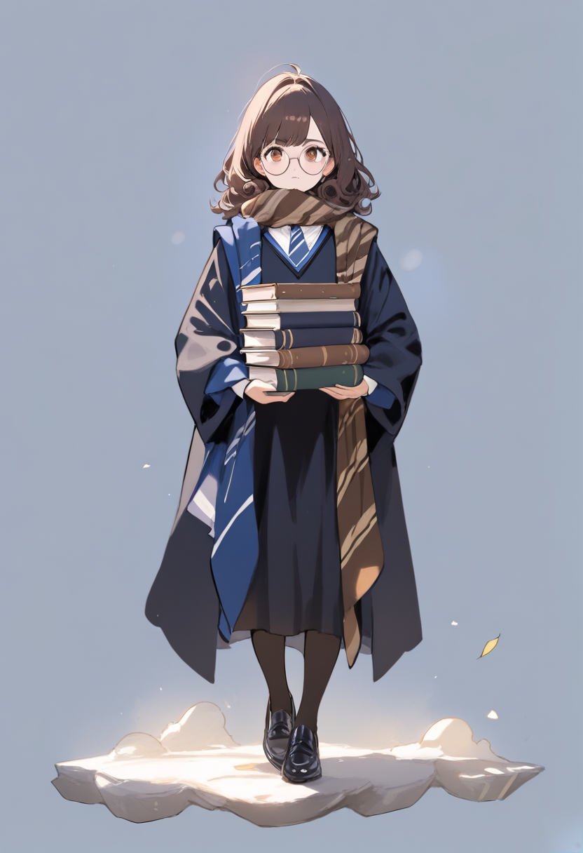 Harry Potter OC brewing a complex potion in a dungeon laboratory