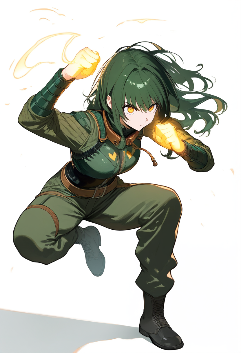 Hunter x Hunter OC with Nen aura visible in combat stance
